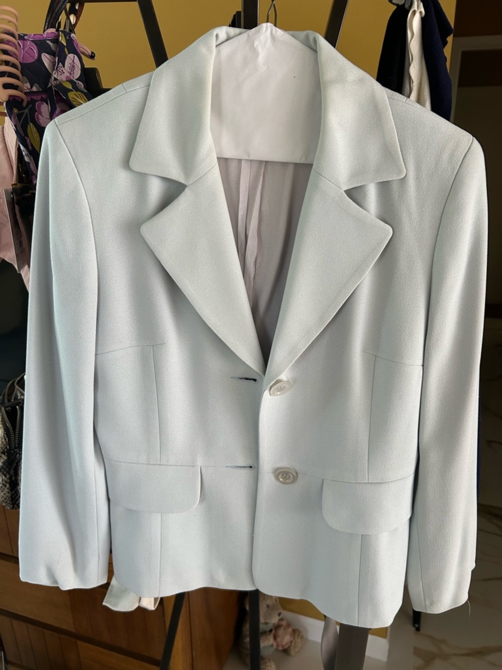 bebe dove grey Single-Breasted Women's Blazer